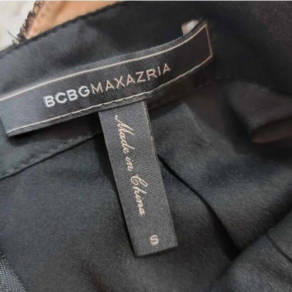 NEW BCBG MAXAZRIA Faux Wrap Lace Halter Split Hem Jumpsuit in Black Size Small - Picture 9 of 13